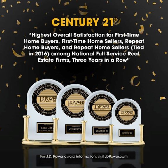 Century 21 highest overall satisfaction with buyers and sellers jd power award